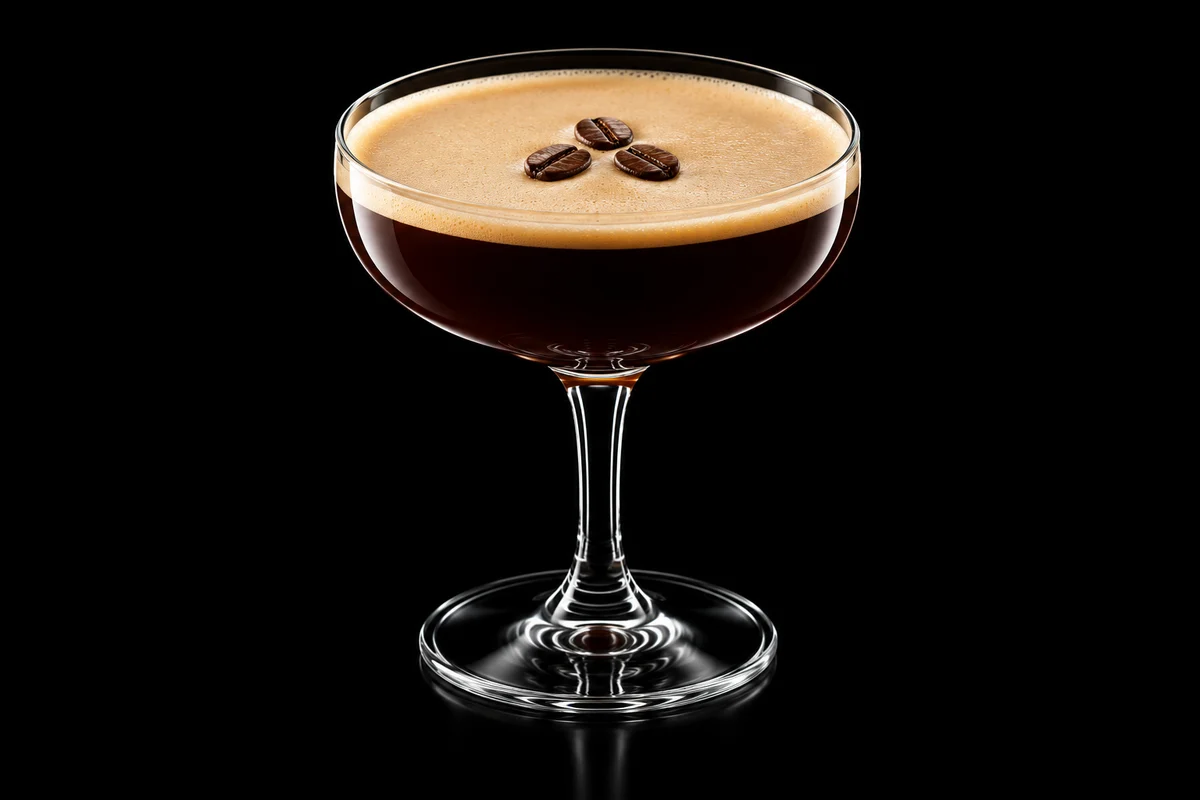 Espresso Martini, Coupe cocktail glass